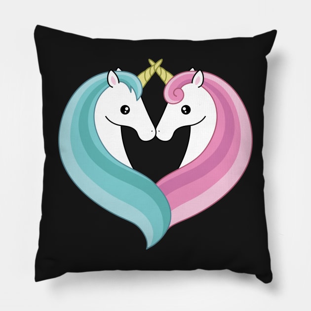 Cute Unicorn Pillow by laura-nagel
