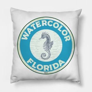Watercolor Florida Crab 30A 30 A Emerald Coast Walton County Beach Pillow