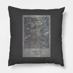 Mexico city, Mexico, city street map Pillow