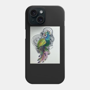 Colored Peacock Zentangle Phone Case