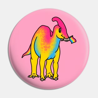 PANasaurolophus Prideosaur - Pride Month Pansexual Flag Dinosaur Pin