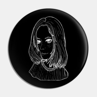 Portrait line art Pin