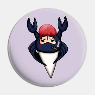 Snow Cone Spy Crab Blueberry Pin