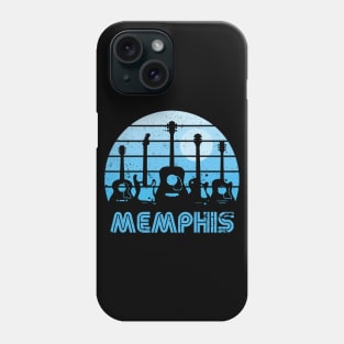 Retro Sunset Memphis Guitars Phone Case