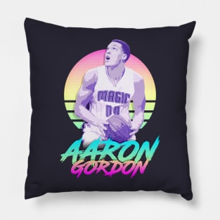 Aaron Gordon Retro Futuristic Aesthetic Pillow