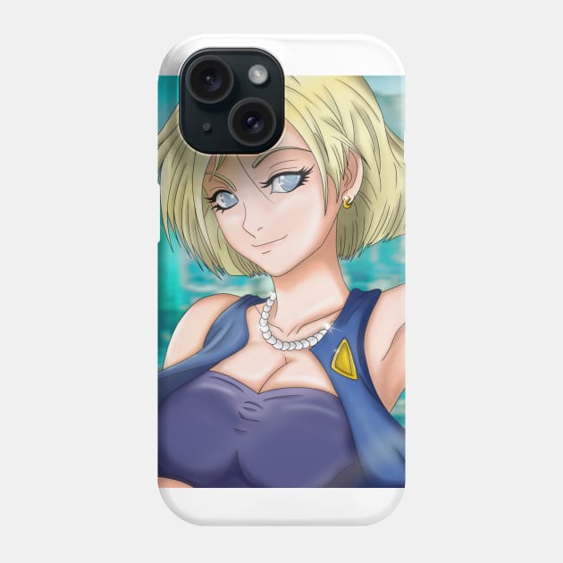 Android 18 Phone Case by Pyropen