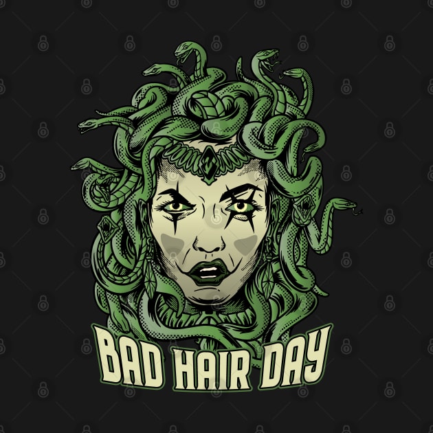 Funny - Bad hair day - Medusa tries to Unwind by Graphic Duster