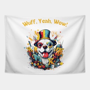 Woofy Adventure - Funny Dog Design Tapestry