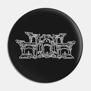 White on Black Geoglyph 2 (Totk) Pin