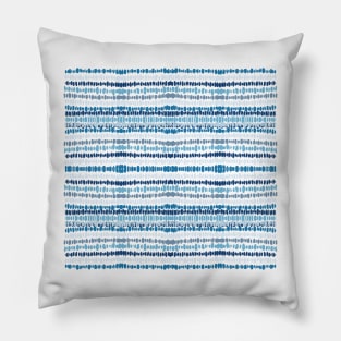 Modern simple trendy blue striped pattern Pillow