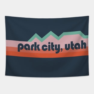 Park City Mountain Stripes Pinks Tapestry