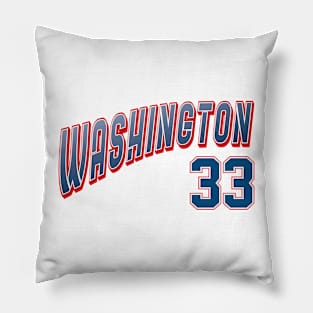 Retro Washington Number 33 Pillow