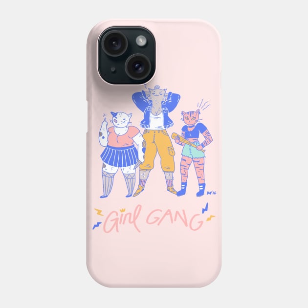 Girl Gang Phone Case by seaeyedraw