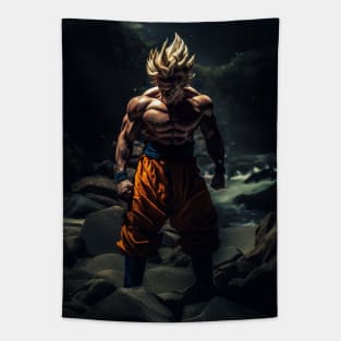 Cinematic Realistic Goku 2 Tapestry