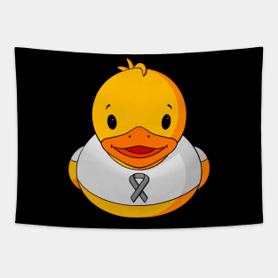 Brain Cancer Awareness Rubber Duck Tapestry