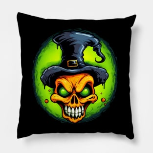 SpookTober Halloween Skull-Pumpkin Pillow