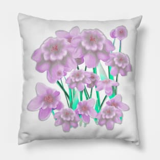 Soft Lilac Flowers Pillow