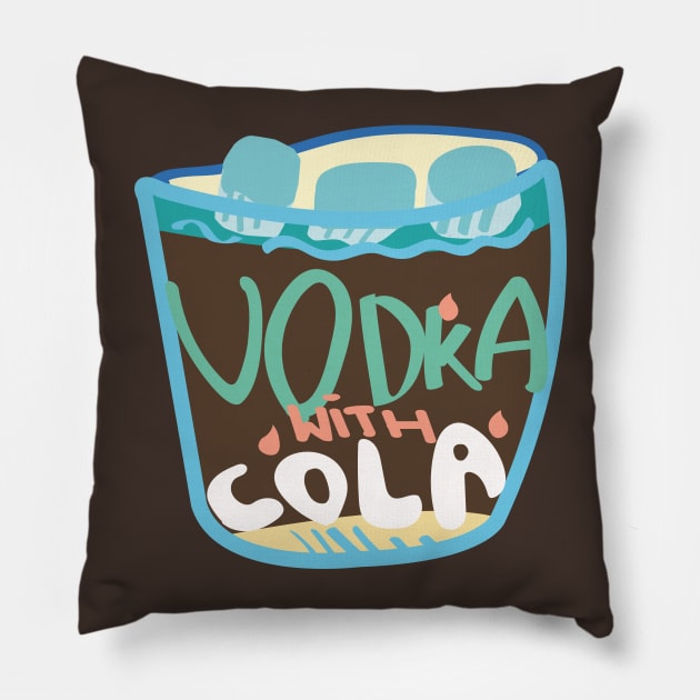 Vodka witch cola Pillow by now83