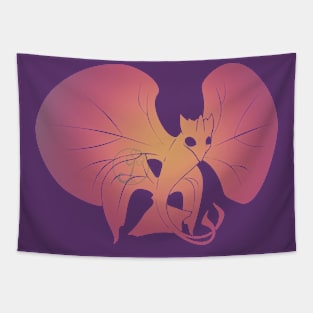 Faerie dragon orchid silhouette Tapestry