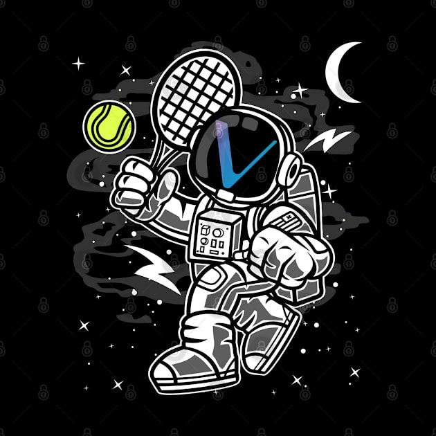 Astronaut Tennis Vechain VET Coin To The Moon Crypto Token Cryptocurrency Blockchain Wallet Birthday Gift For Men Women Kids by Thingking About