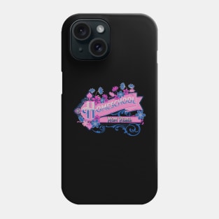 Homeschool Mom Rebel Vintage Label in Pink and Blue Phone Case