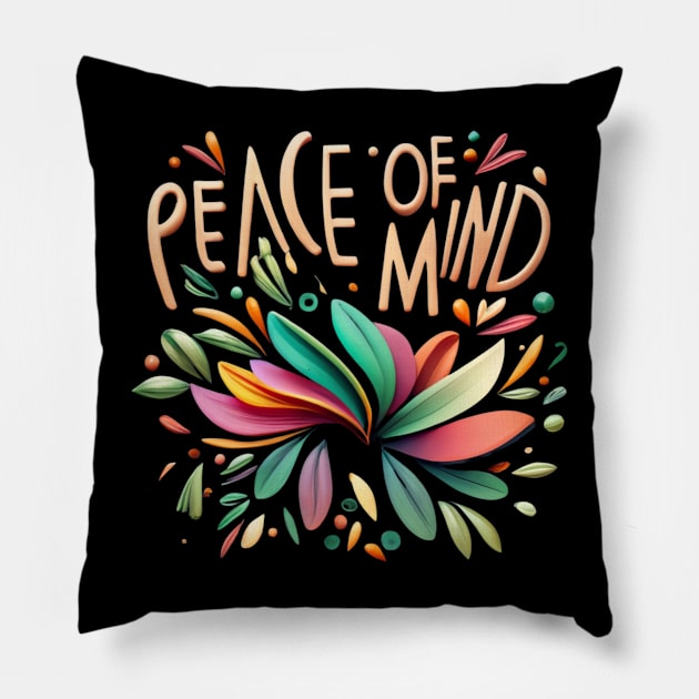 Peace Of Mind Pillow by Roseyasmine