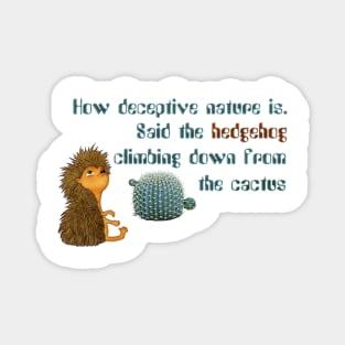 Hedgehog and cactus Magnet