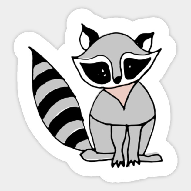 Cute Raccoon Raccoon Sticker Teepublic
