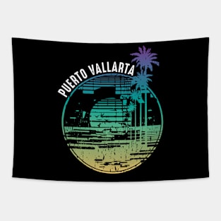 Puerto Vallarta Mexico Beach Palm Tree Vacation Tapestry