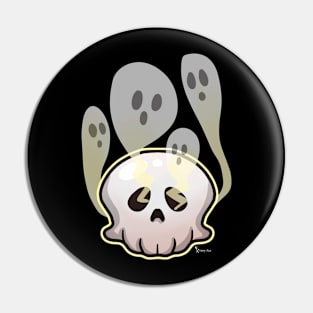 Ghostly Skull - Halloween Pin