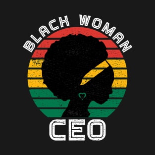 Black Woman CEO African American Female Entrepreneur T-Shirt