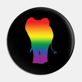 Rainbow Silhouette Elephant Pride Pin