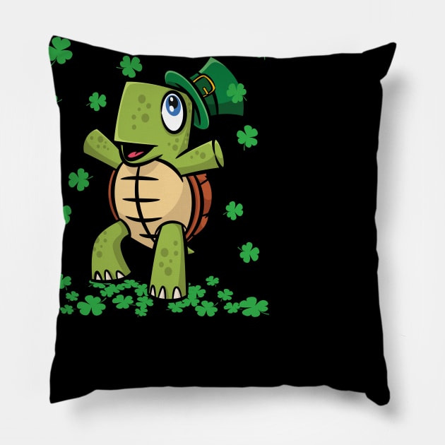 Awesome St Patricks Day Adorable Turtle Pillow by teeleoshirts