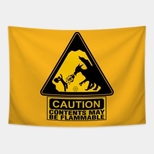 Caution: Contents May Be Flammable Tapestry