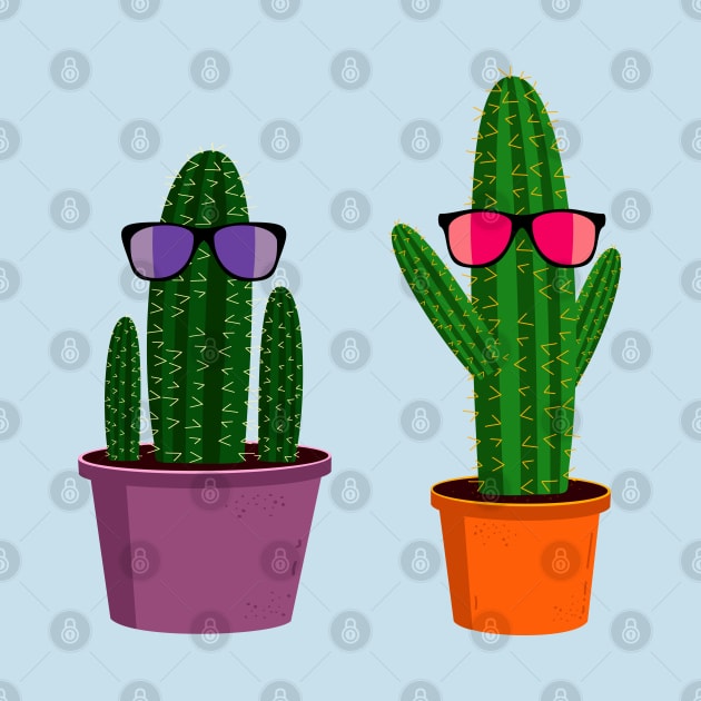 Two funny cartoon cacti by hyperactive