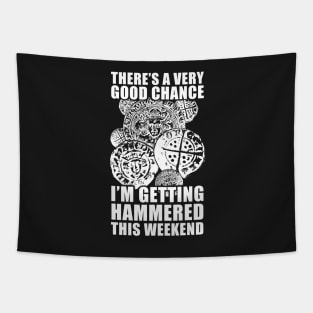 Funny hammered coin metal detecting Tapestry