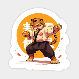 karate tiger Magnet