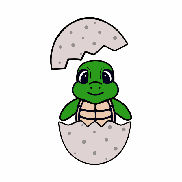 Baby Turtle Egg - Turtle Lover Art by SartorisArt1