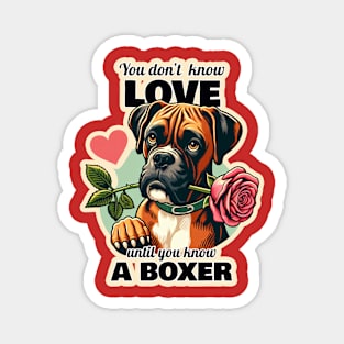 Boxer Valentine's day Magnet