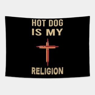 Hot Dog is my religion Tapestry