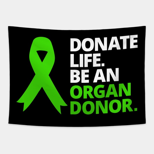 Donate Life Be An Organ Donor, Awareness Green Ribbon Tapestry by LEGO