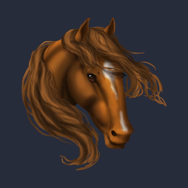 Horse Head - Chestnut Star Snip by FalconArt