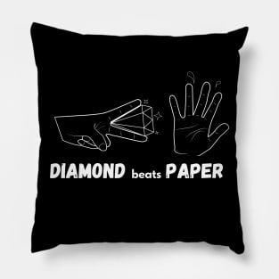 Diamond beats Paper Pillow