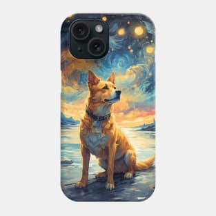Dog in Van Gogh style Phone Case