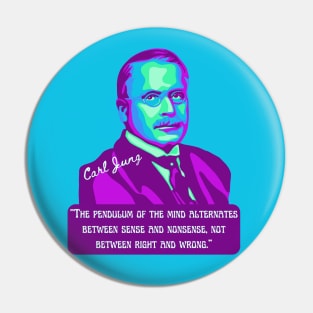 Carl Jung Portrait and Quote Pin