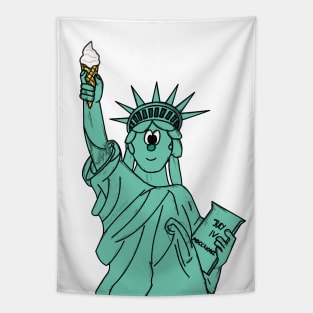 Statue Of Liberty Ice Cream Independence 4th July Tapestry