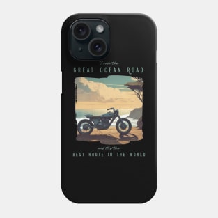 I rode the Great Ocean Road and it is the best motorcycle route in the world Phone Case