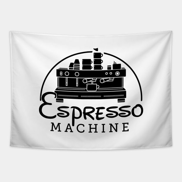 Espresso Machine (Black Print Edition) Tapestry by Coffee Hotline