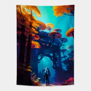 Abstract Another World Explorer Tapestry