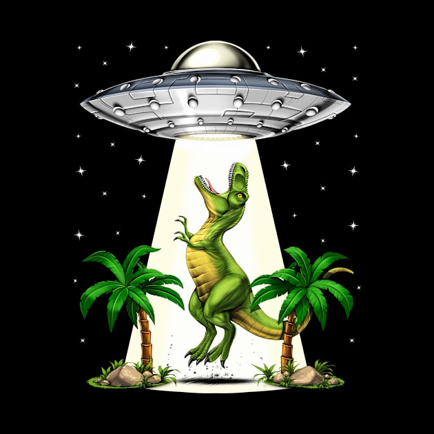 T-Rex Dinosaur Alien Abduction by underheaven